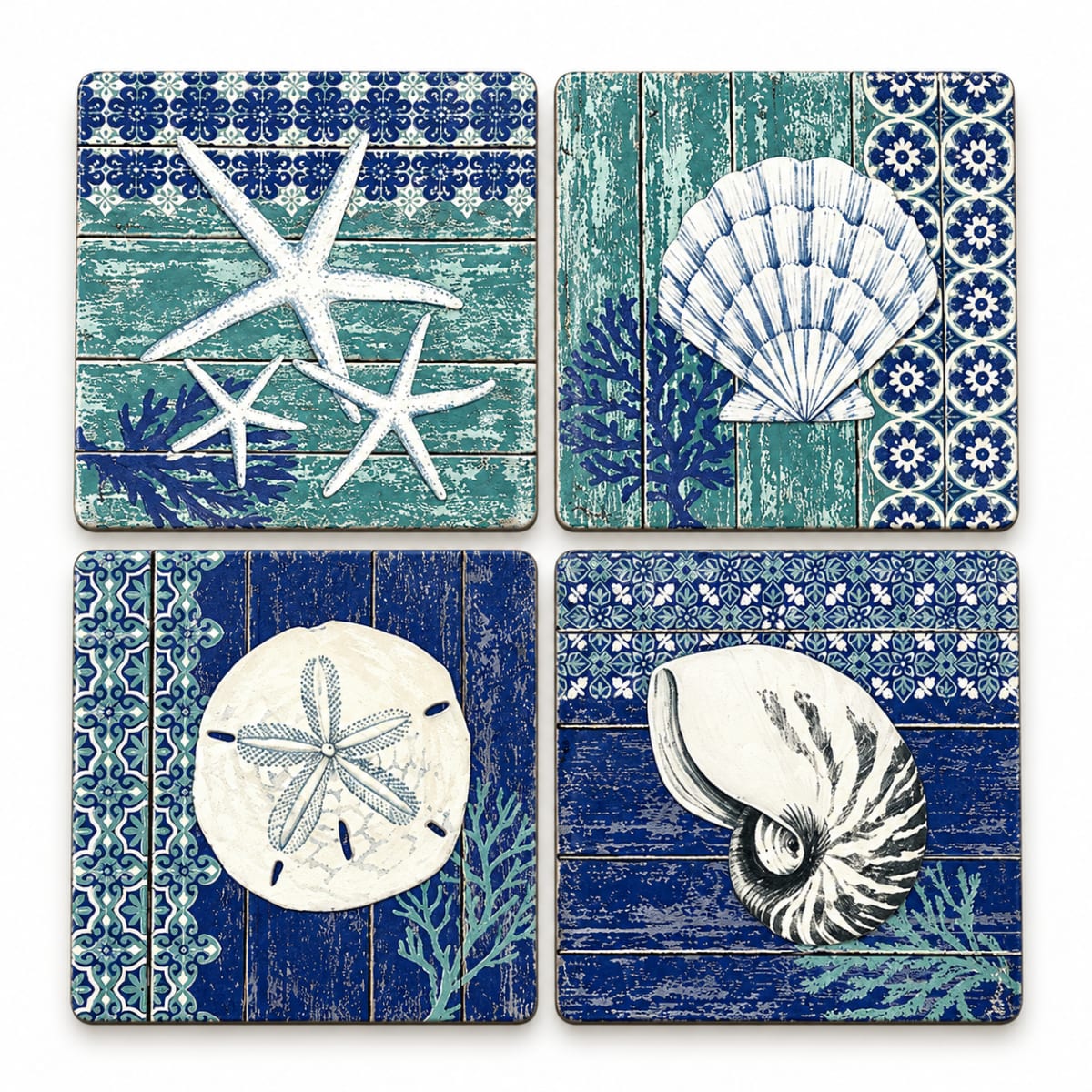 Absorbent Table Coaster 4pcs 10cm - default