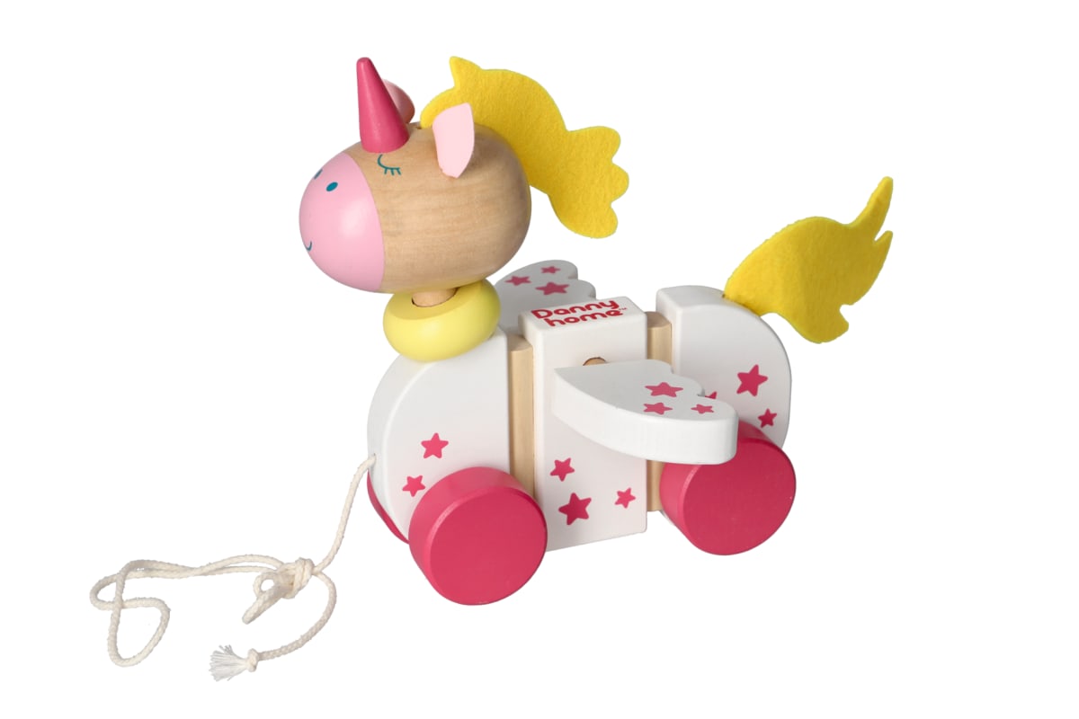 Wooden Unicorn Pull Toy - default