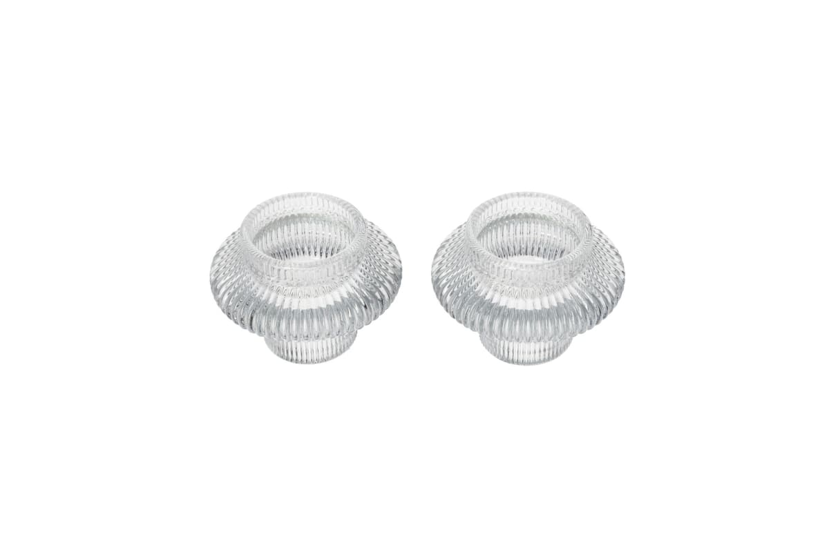 Glass Candle Holder Set 2pcs 7.5cm - default