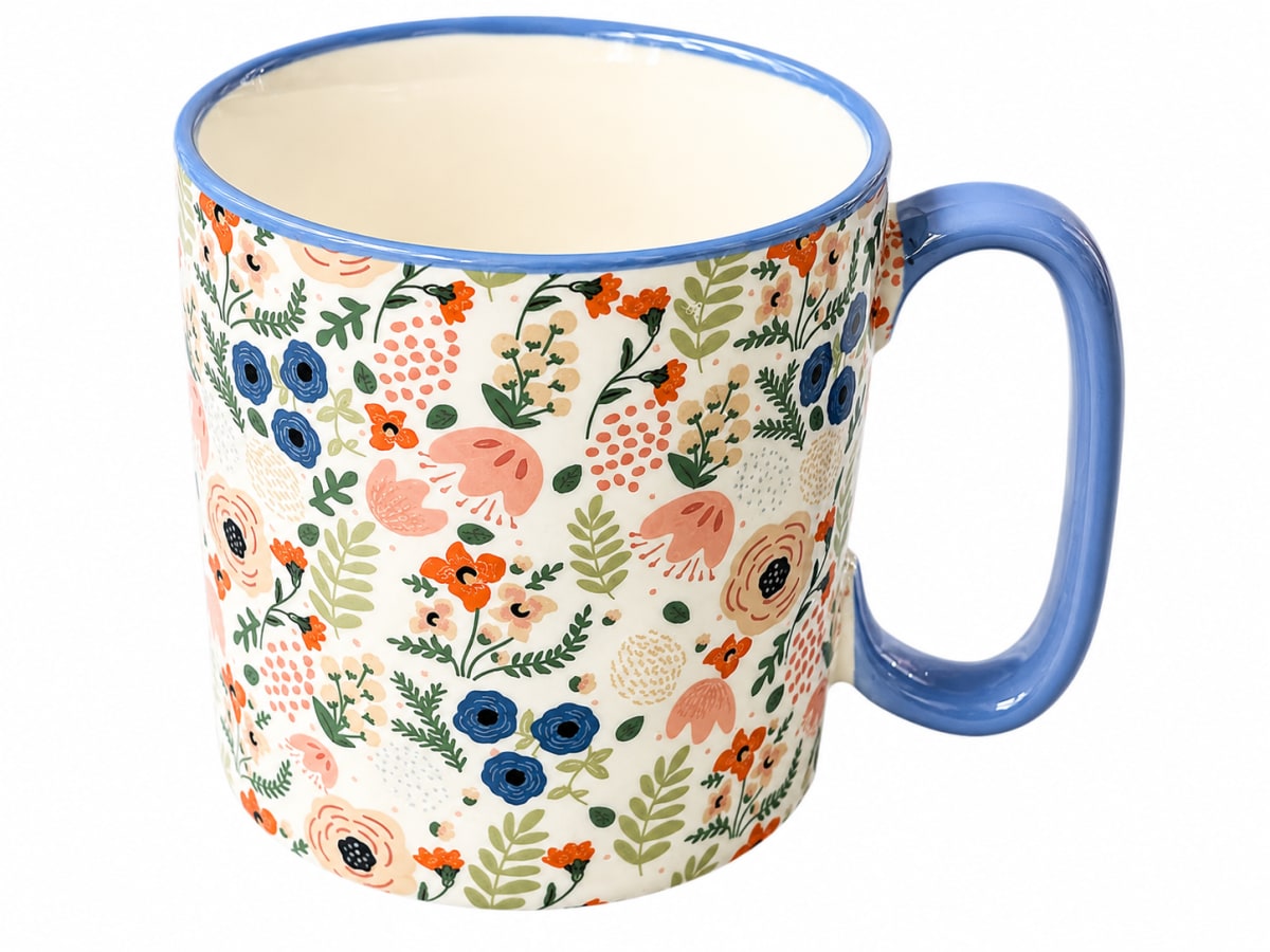 450ml Floral Ceramic Mug - default