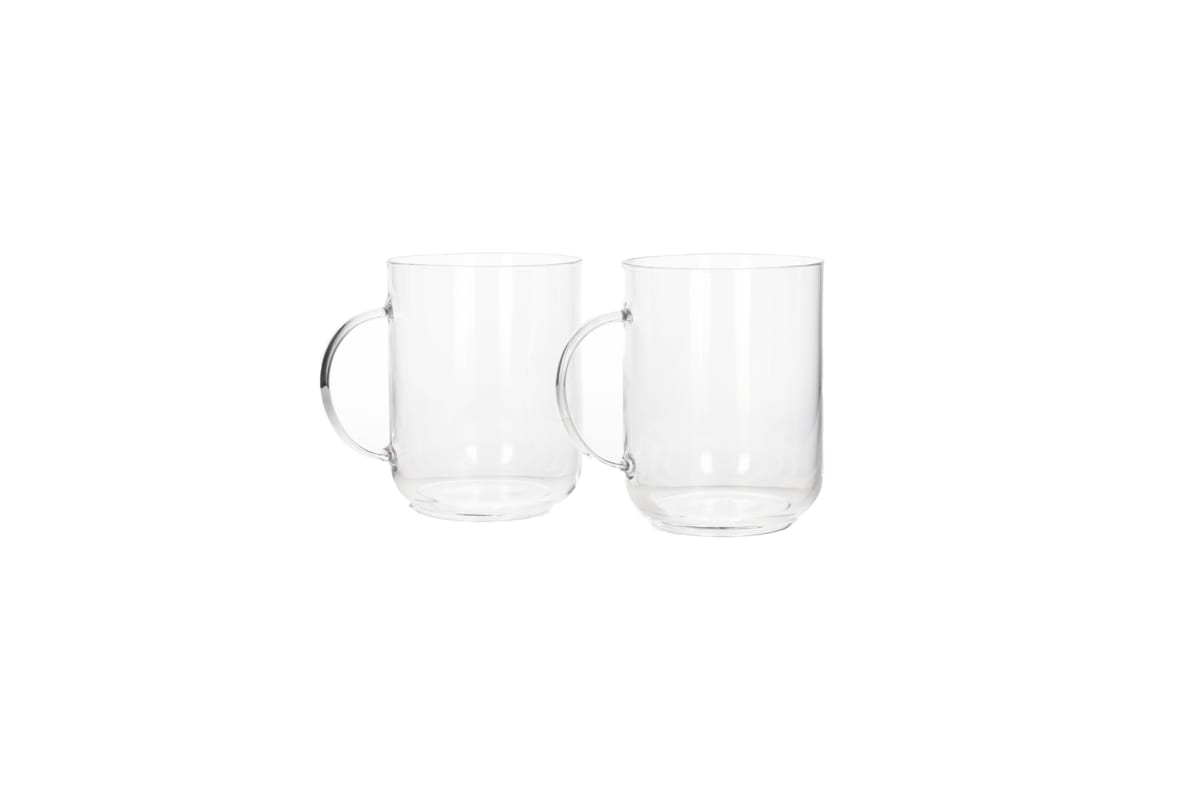 2Pcs Glass Mug 500ml - default