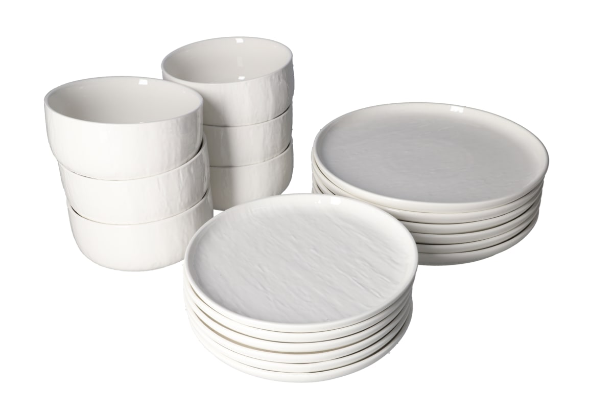 White Porcelain Dinner Set 18pcs - default
