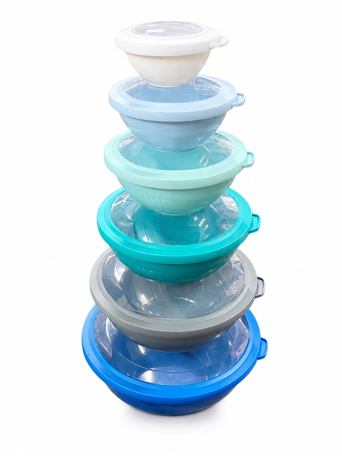 12pcs Nesting Bowl Set With Airtight Lids  - default