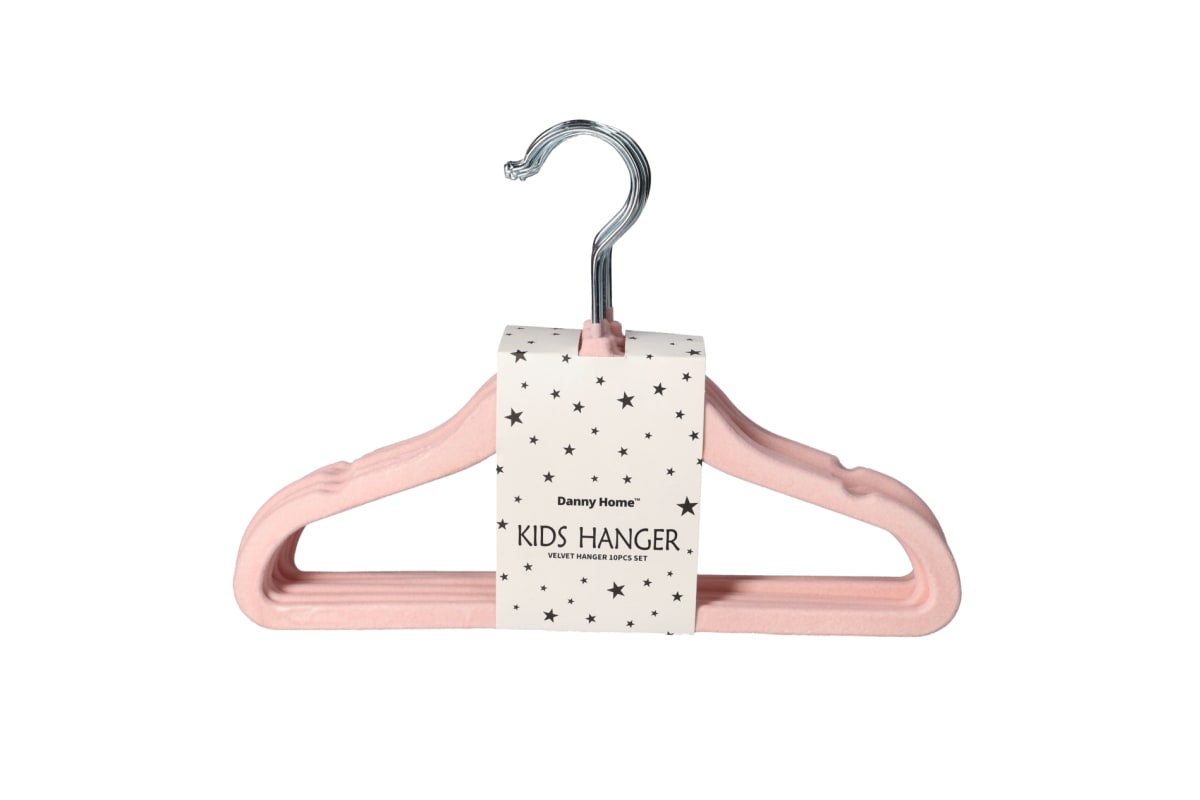 Pink Velvet Kids Hanger 10pcs 29cm - default