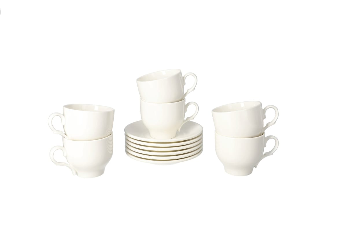  Cappuccino Cup &amp; Saucer 12pcs 220ml - default