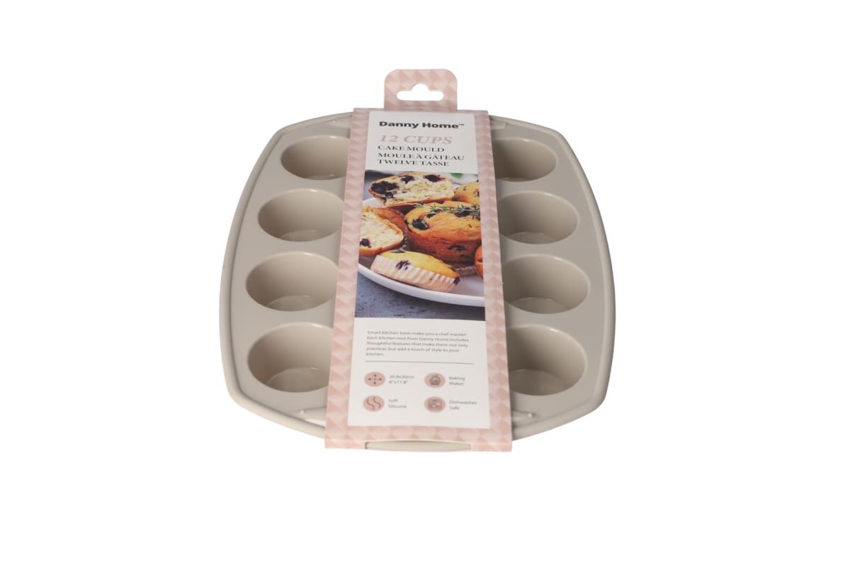 12 Cupcake Silicone Baking Mould 24.9cm - default