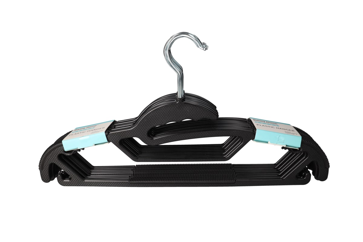 Black Plastic Hangers 10Pcs - default
