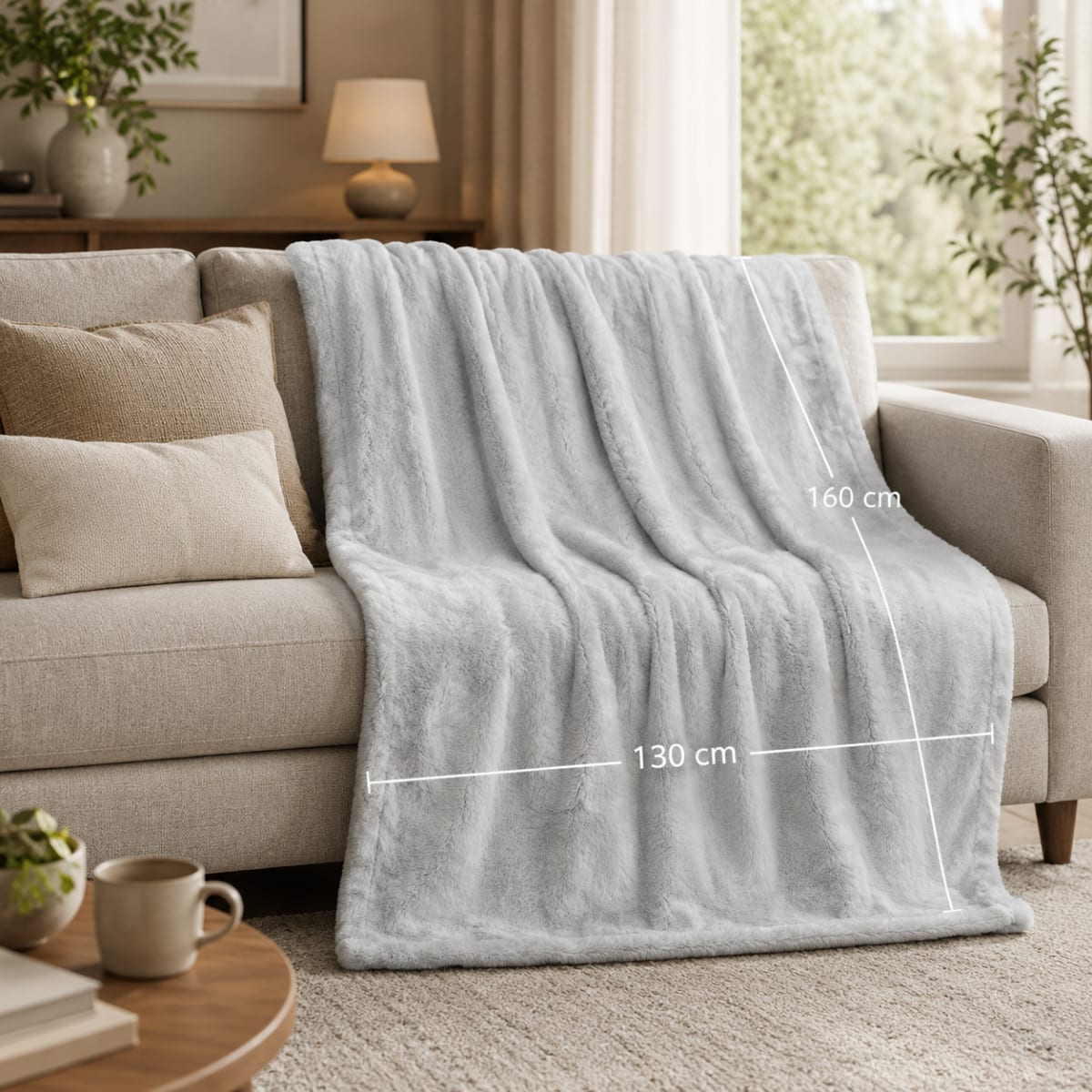 Plush Throw Over Blanket  - default