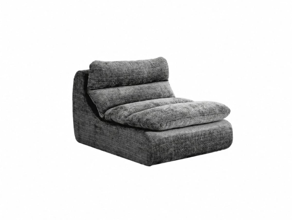 Charcoal Grey Armless Lounge Sofa 81cm - default