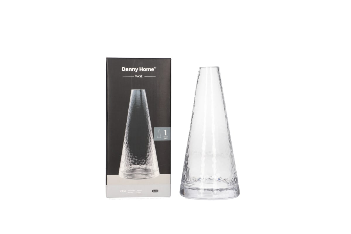 Glass Flower Vase 18.2cm  - default