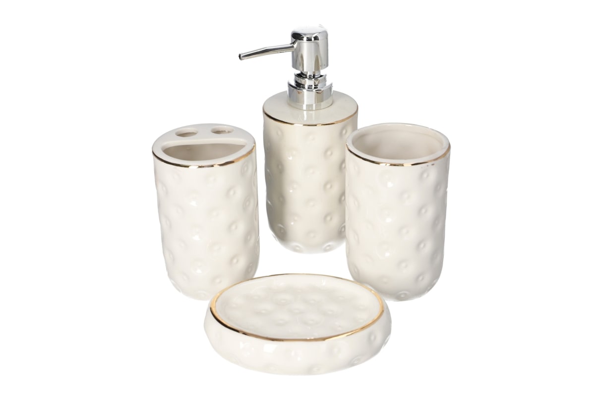 Ceramic Bathroom Accessories Set 4pcs - default
