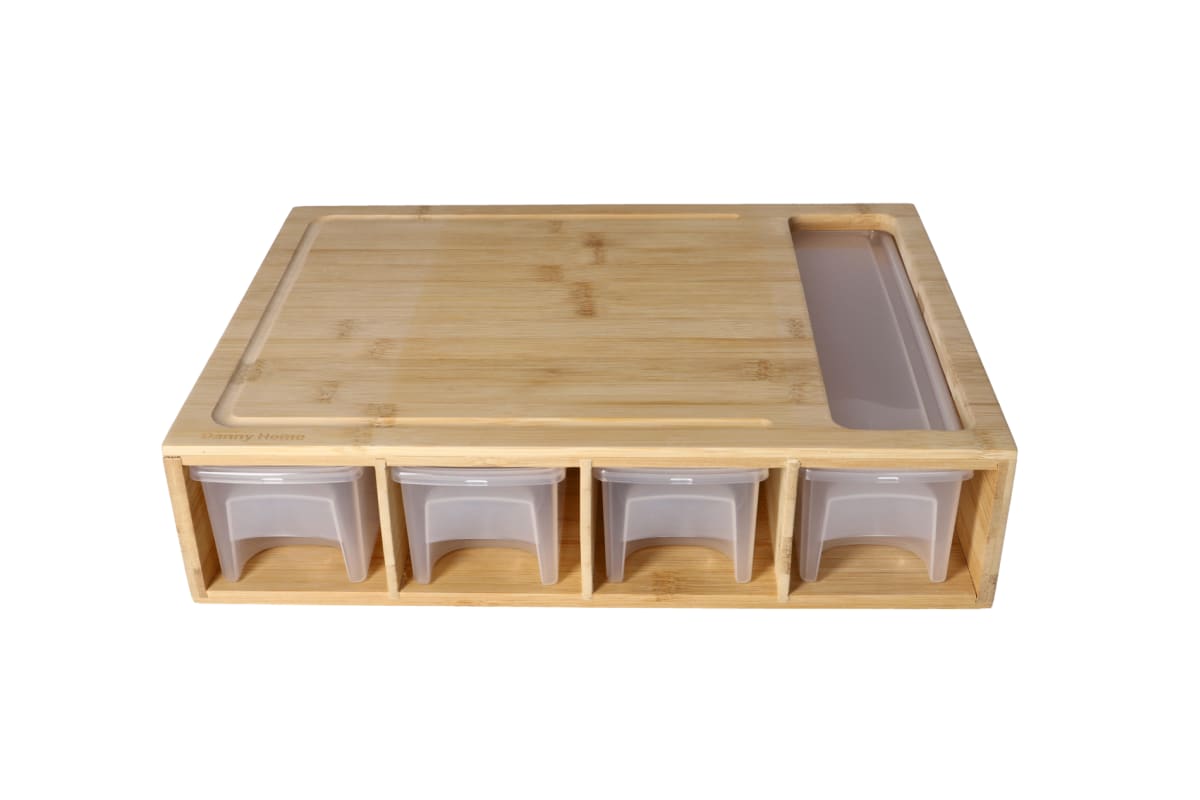  Cutting Board wiith Food Containers 5pcs - default