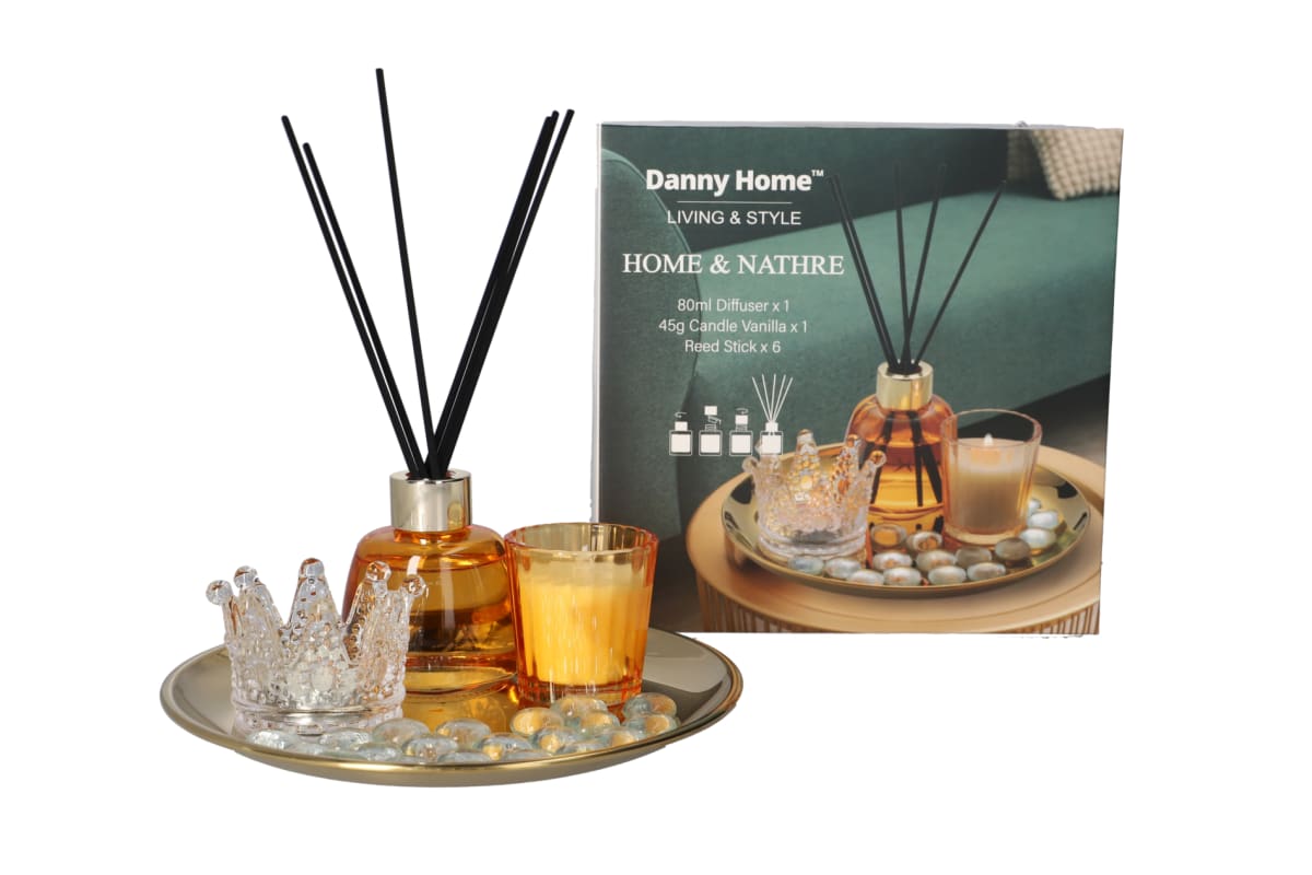 Vanilla Reed Diffuser Candle Set 80ml 33pcs - default
