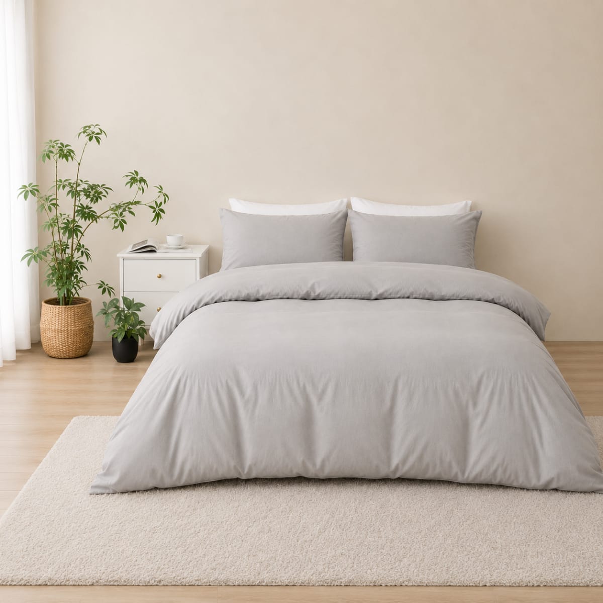 Polyester King Bed Duvet Cover 3pcs 260cm   - default