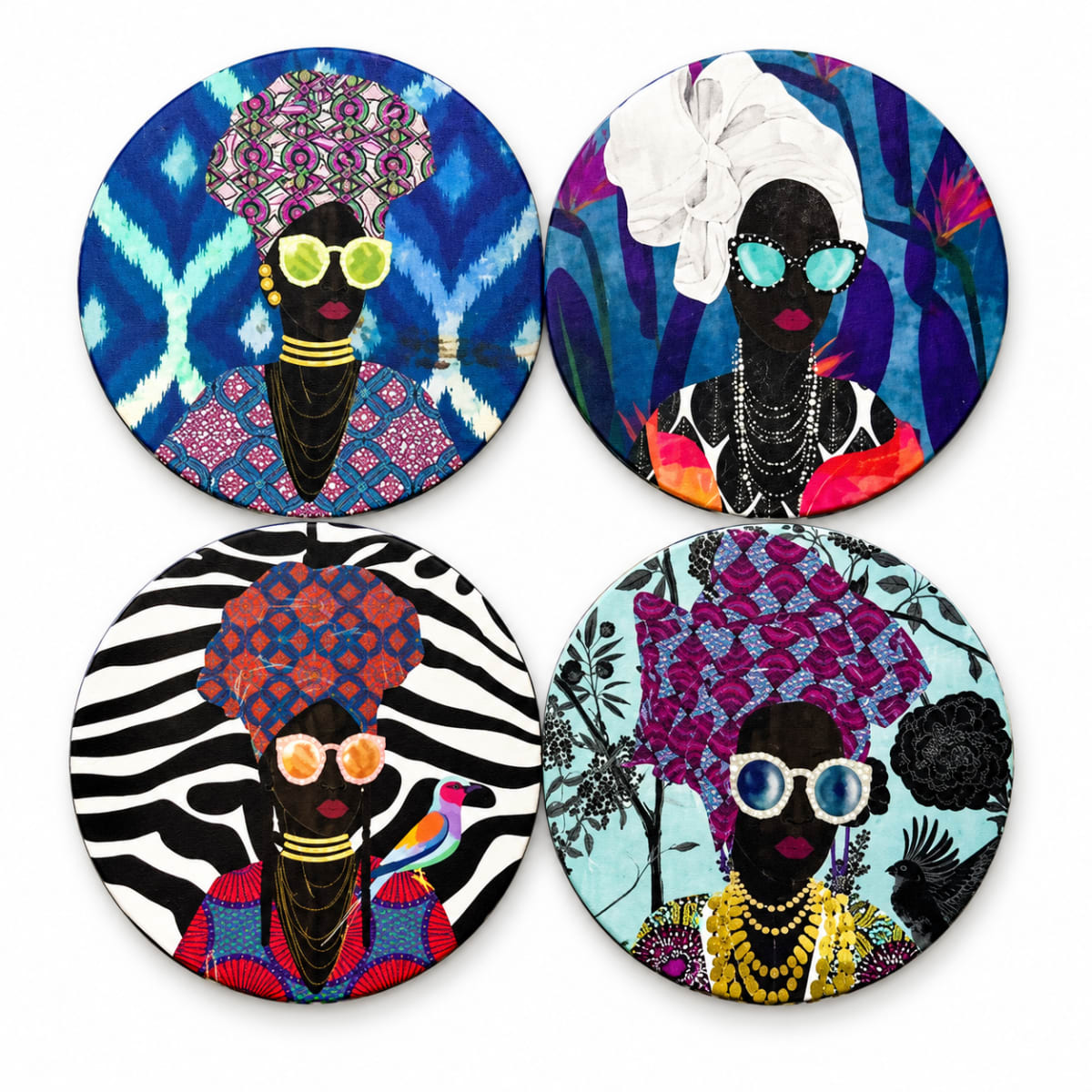 Absorbent Table Coaster 4pcs 10.3cm - default