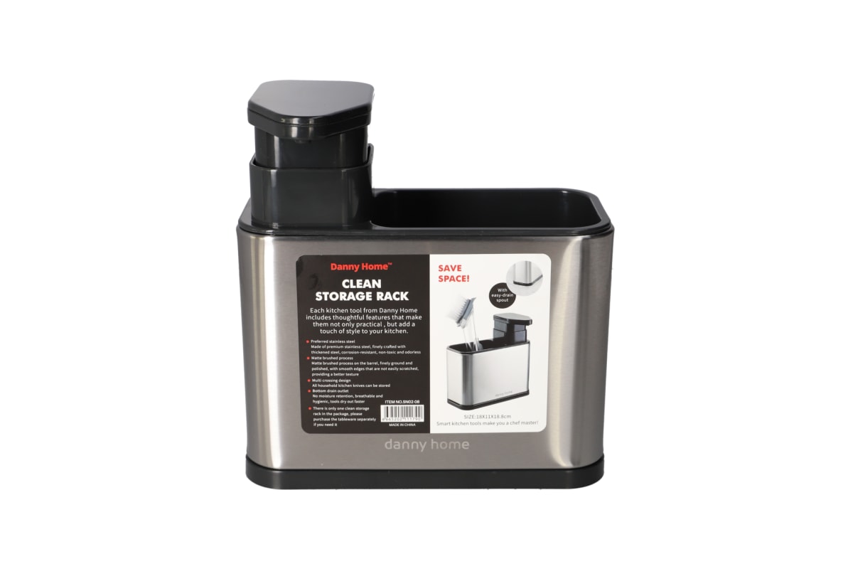 Clean Storage Rack With Soap Pump 320ml - default