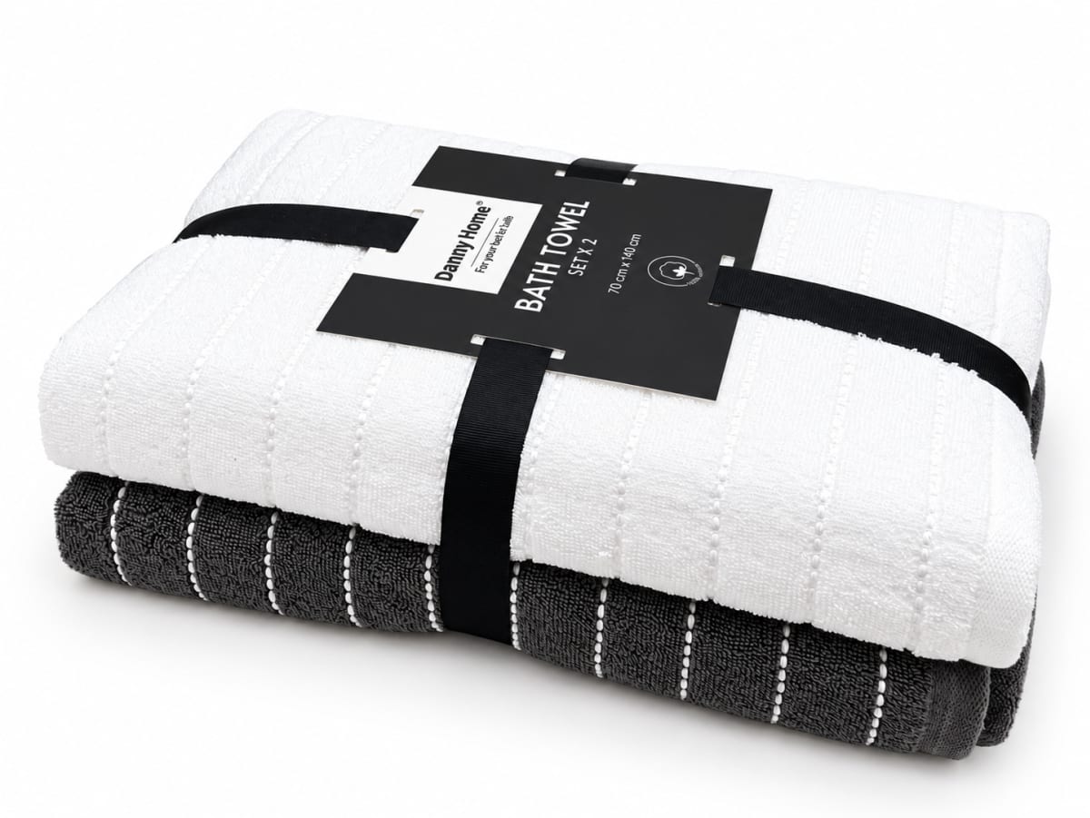 Cotton Bath Towel Set 2pcs 140cm  - default
