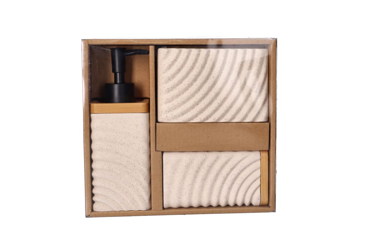 Ceramic Bathroom Accessories Set 3pcs - default