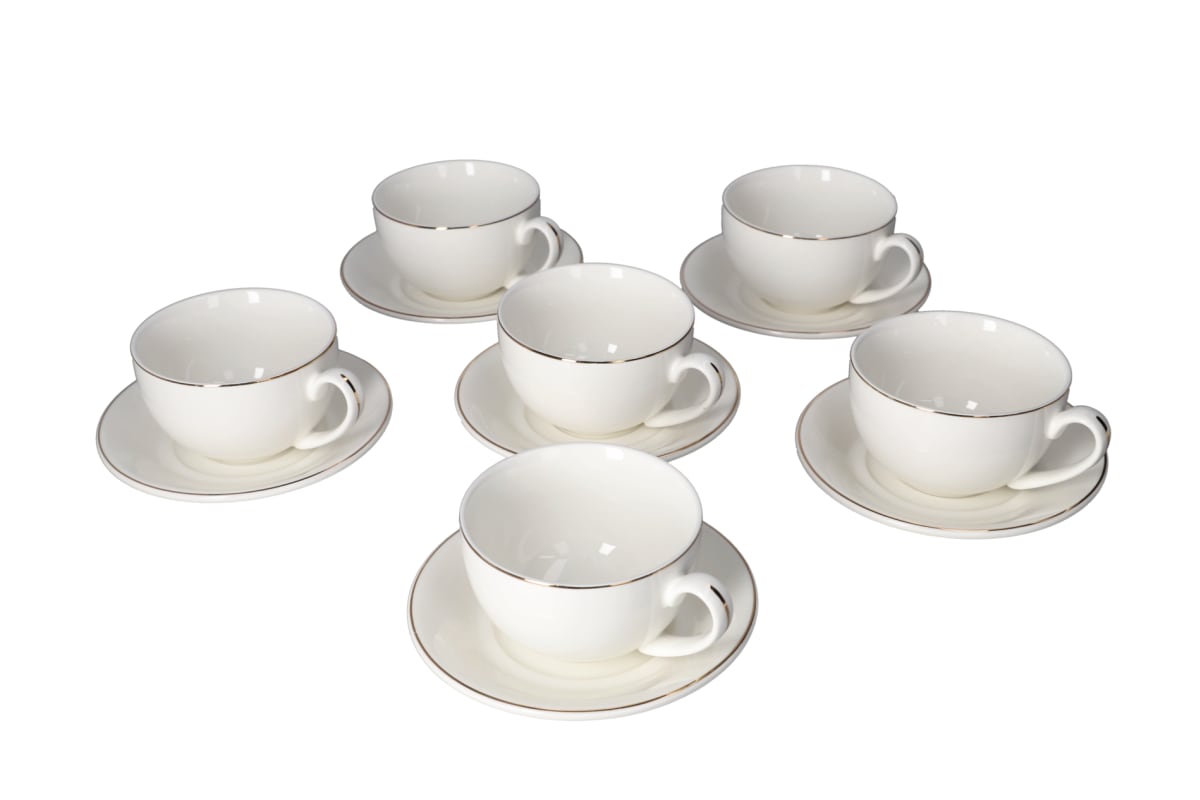 Cup &amp; Saucer Set 12pcs 260ml  - default