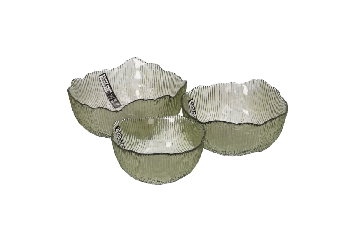Green Glass Cereal Bowl 17cm - default