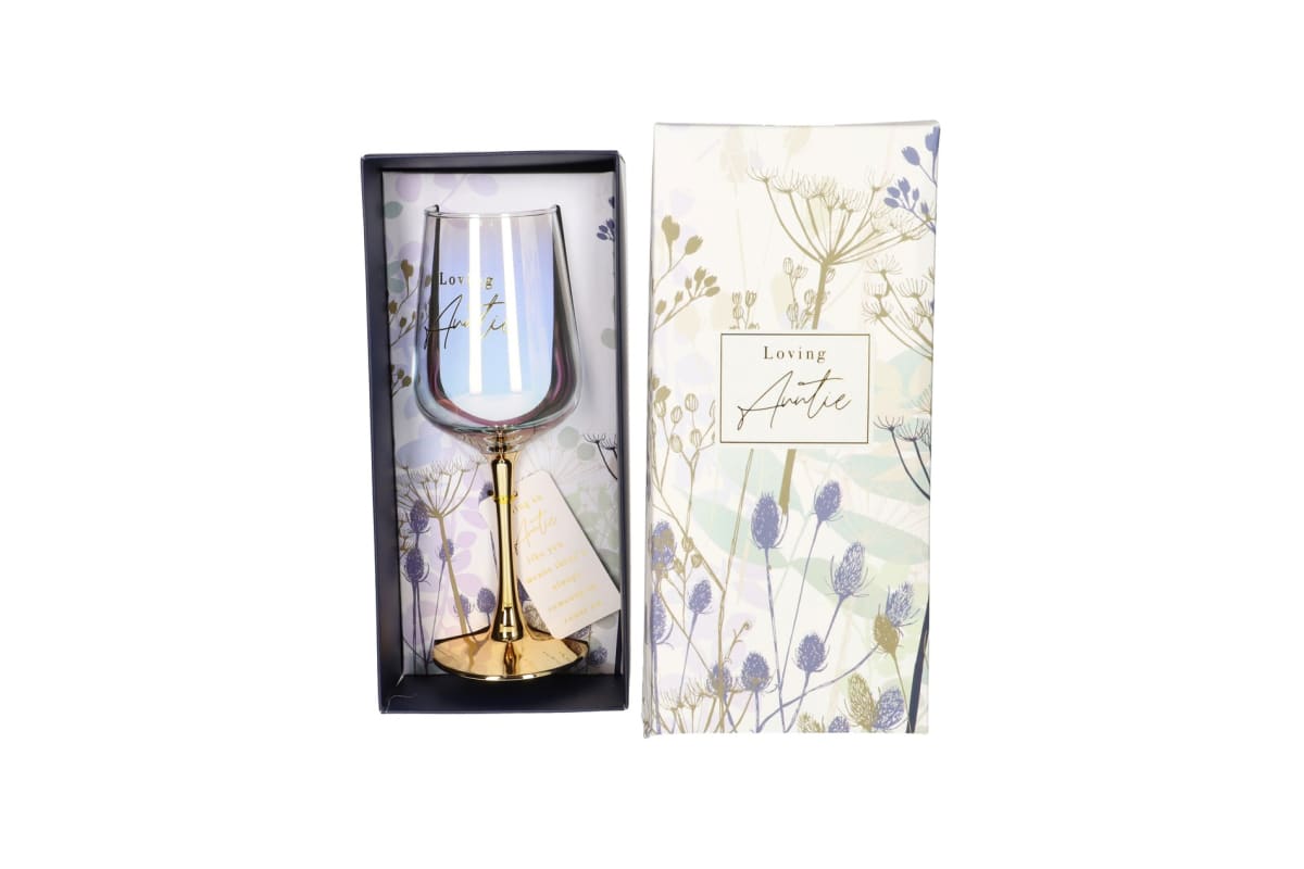 Loving Auntie Themed Wine Glass 21cm - default
