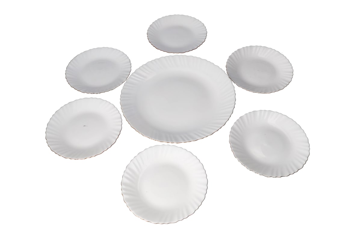 Opal Glass Dessert Plate Set 7pcs - default