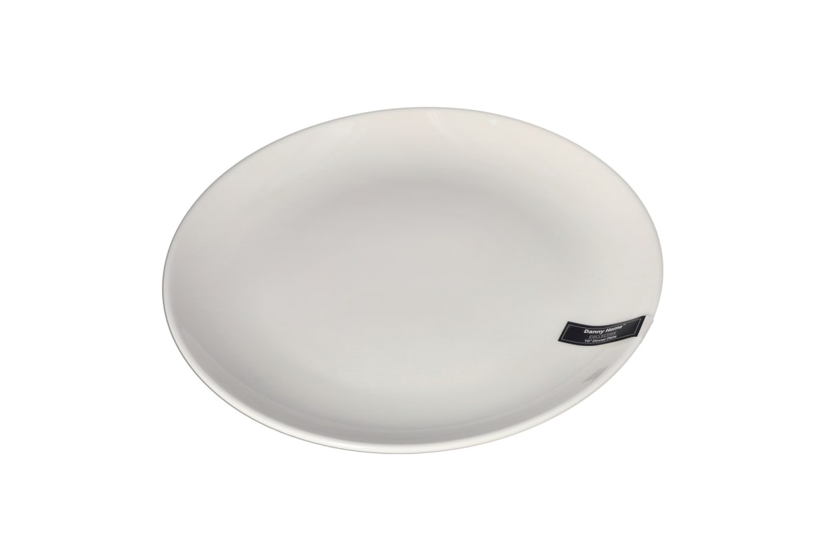 White Round Ceramic dinner Plate, 10 inch