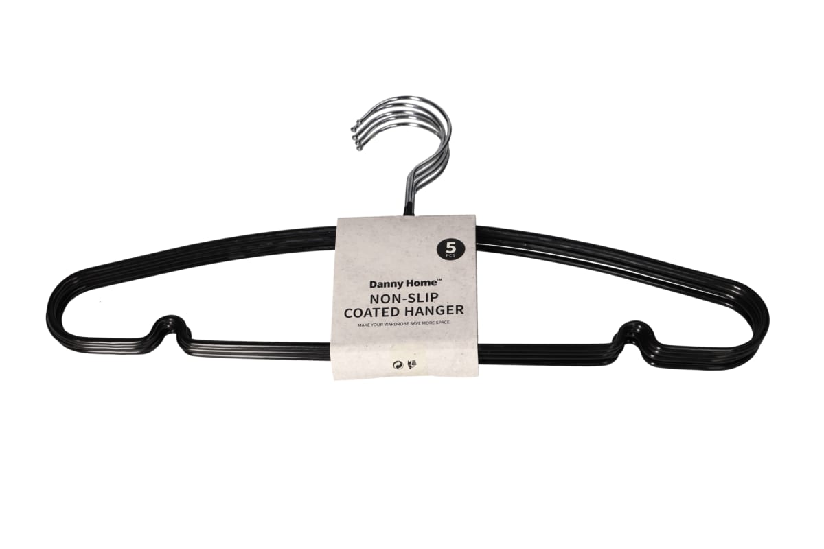 Non-slip Rubber Coated Metal Hangers 5 Pcs - default