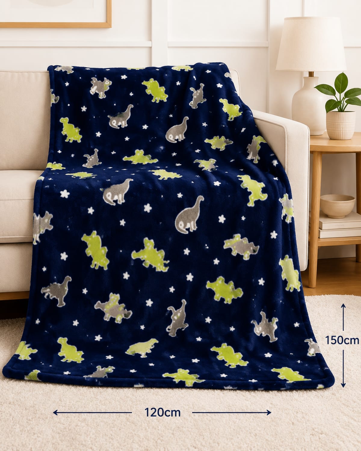 Fleece Throw Over Blanket 120cm - default