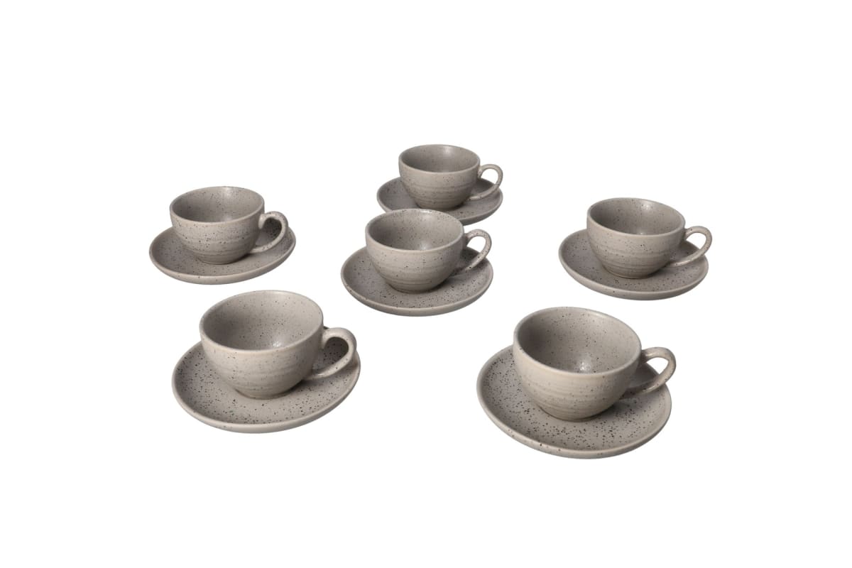 Ceramic Espresso Cup & Saucer 12pcs 100ml Danny Home