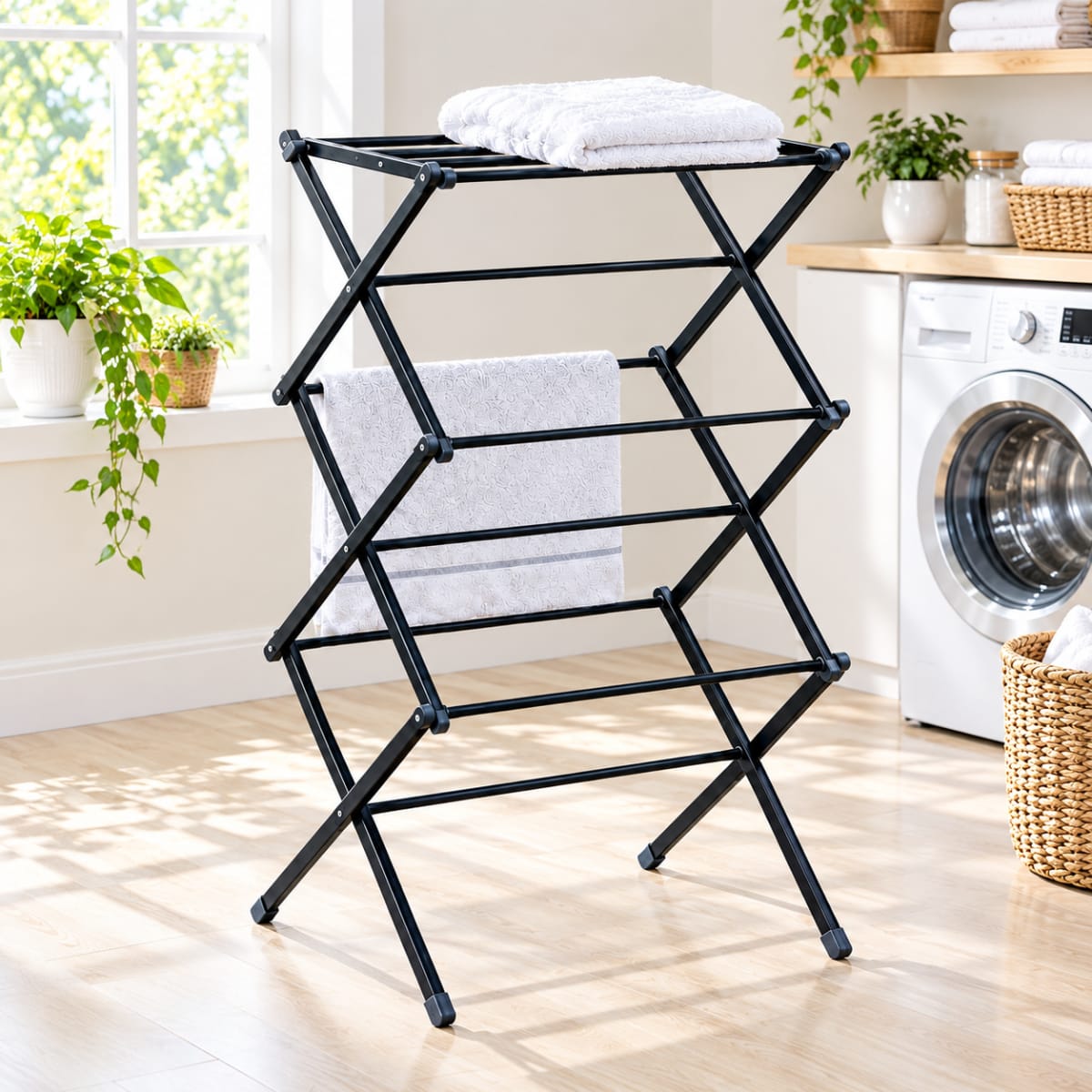 3-Tier Foldable Clothes Airer 105cm - default