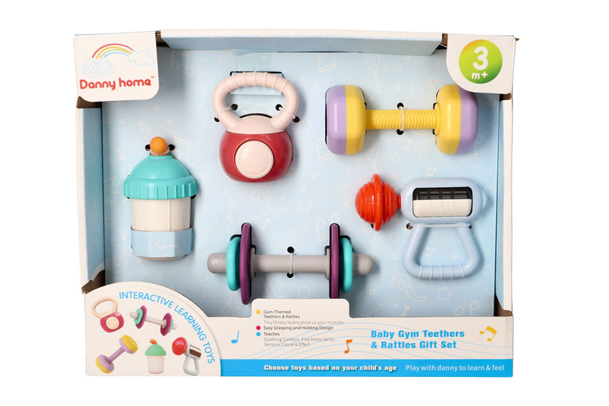  Baby Teether &amp; Rattle Toys 5pcs - default