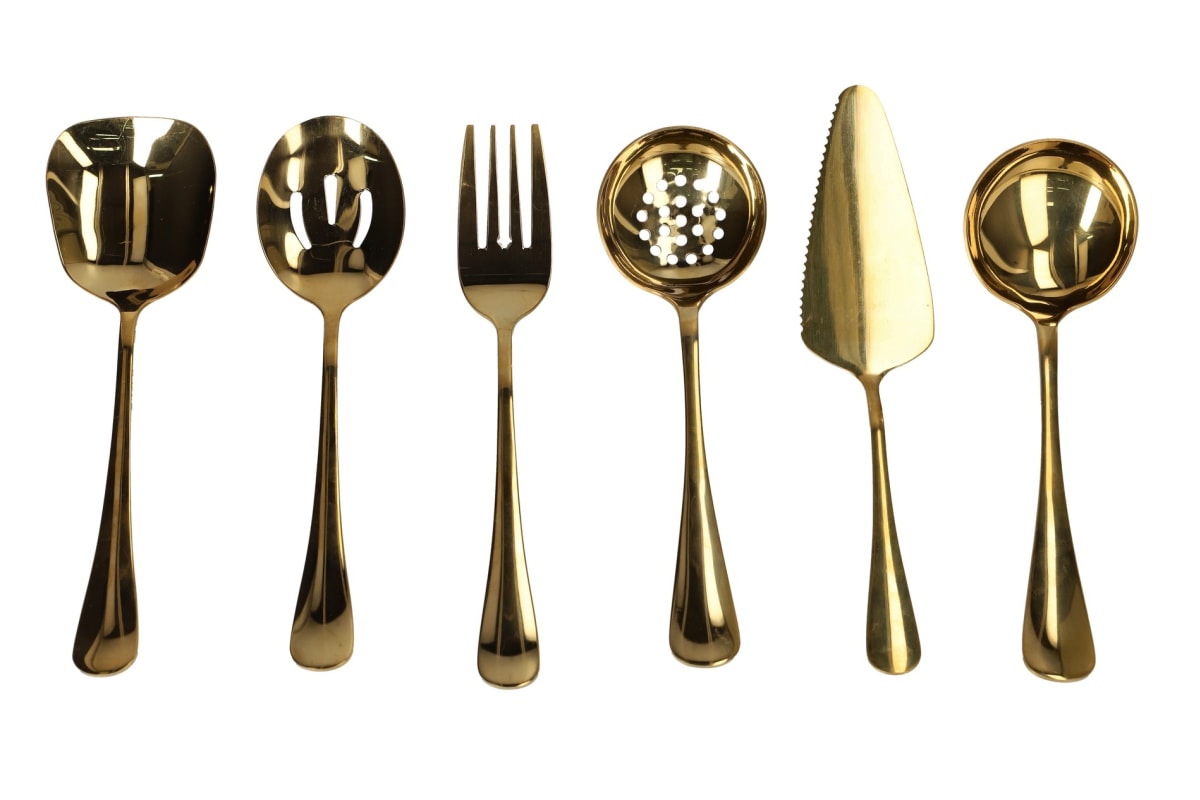 Gold Cake Slicer &amp; Server 22.4cm - default