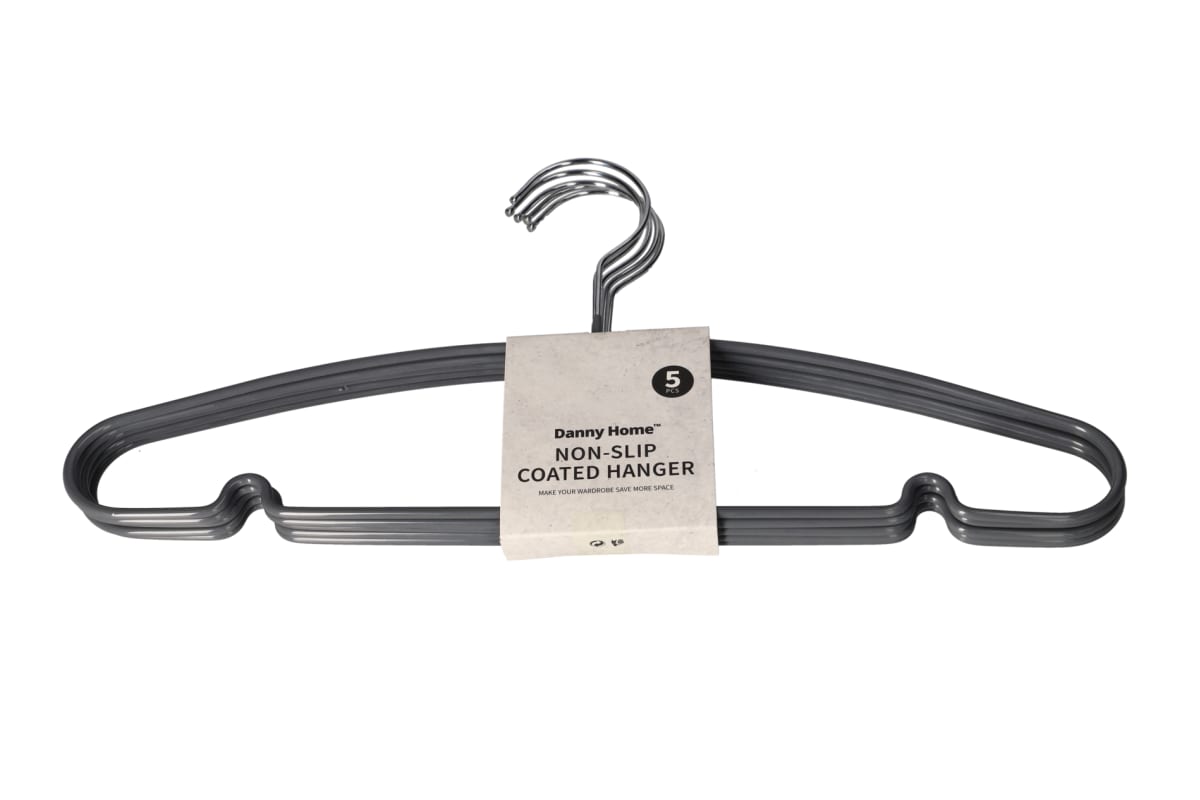 Non-slip Rubber Coated Metal Hangers 5 Pcs - default