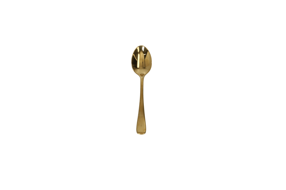 Gold Dessert Spoons Set 6pcs 11.8cm - default