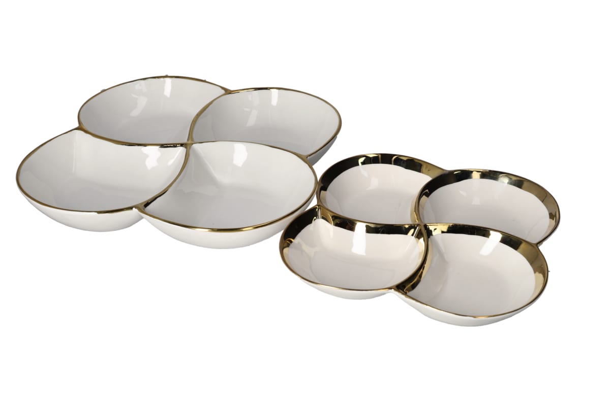 4 Grid Ceramic Platter 20cm - default