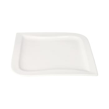 White Leaf Design Dinner Plate 27cm  - default