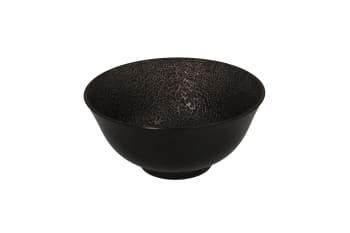 Black Round Embossed Cereal Bowl 16cm