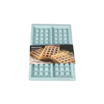 Blue Silicone Waffle Mould 18cm