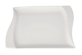 White Wavy Shape Plate 29.5cm  - default