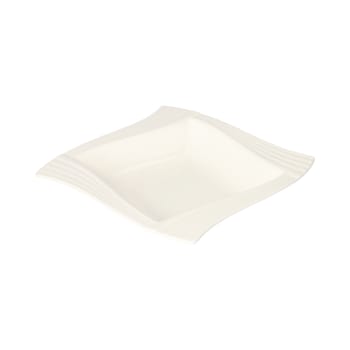 White Motion Shape Low Plate 19cm 