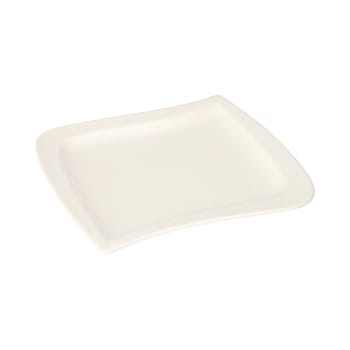 White  Leaf Design Side Plate 21cm   - default