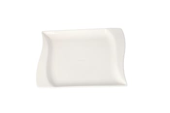 White Wavy Shape Side Plate 20cm  - default