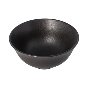 Black Round Stoneware Bowl 16cm