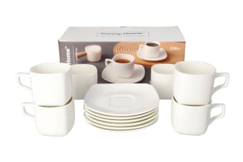  Espresso Cups &amp; Saucers 12pcs 80ml