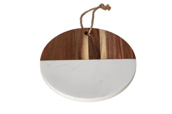 Marble Acacia Wooden Serving Platter 25cm