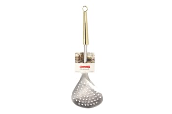 Gold &amp; Silver Stainless Steel Skimmer Spoon 35cm