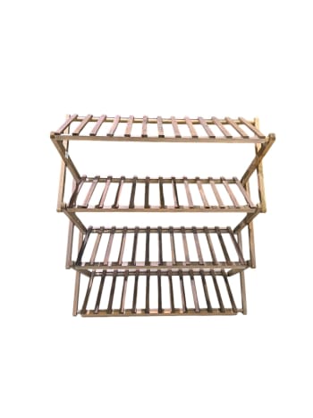 4 Tier Bamboo Shoe Rack 67cm