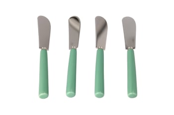 4 Pcs Turquoise Porcelain Butter Knife Set  