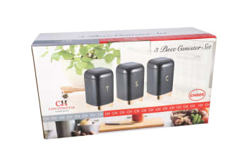 Continental Homeware Stainless Steel Canister Set 3pcs 36cm - default